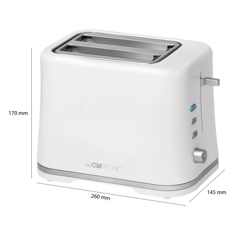 Тостер Clatronic TA 3554 White/Silver